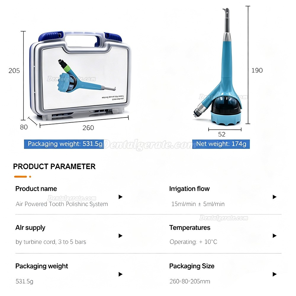 3H T7 Dental Pulverstrahlger&auml;t Airflow Prophylaxe Handst&uuml;ck (Supragingival + Subgingival )